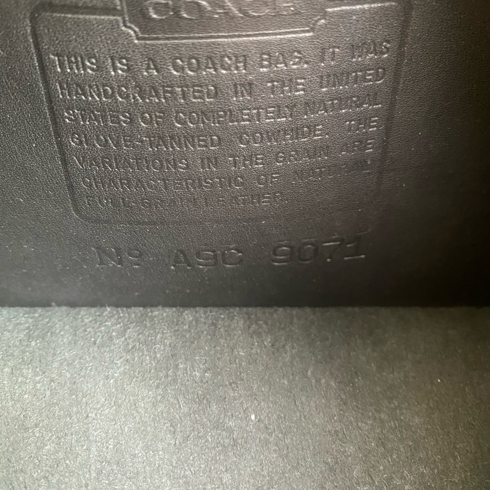 Coach Vintage Black Leather Bag A9C 9071 - Picture 8 of 9